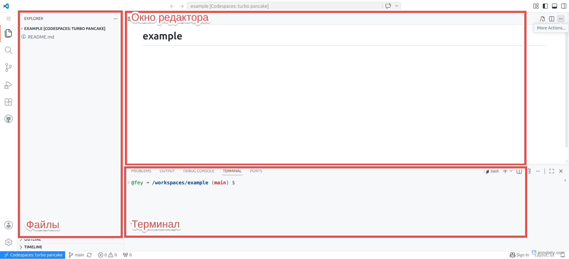 Интерфейс VS Code